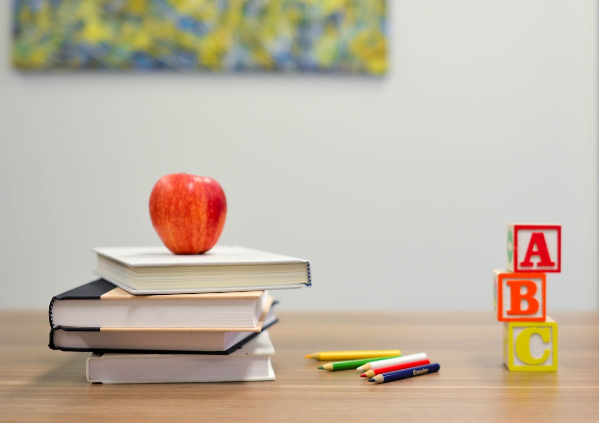 Students and teacher in a school environment
